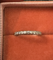 Diamantový prsten z platiny 950/1000 celková karátová váha 0,70 ct 